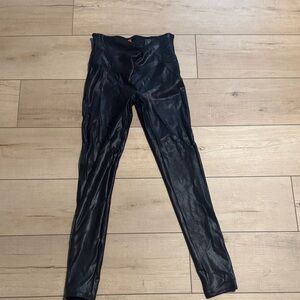 SPANX Shiny Black Leggings